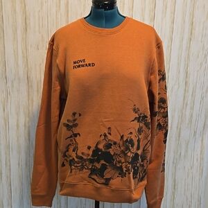 Orange Floral Men's Sweatshirt